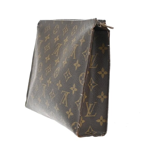 LOUIS VUITTON Poche Toilette 26 Clutch Hand Bag Monogram Leather - Picture 4 of 13